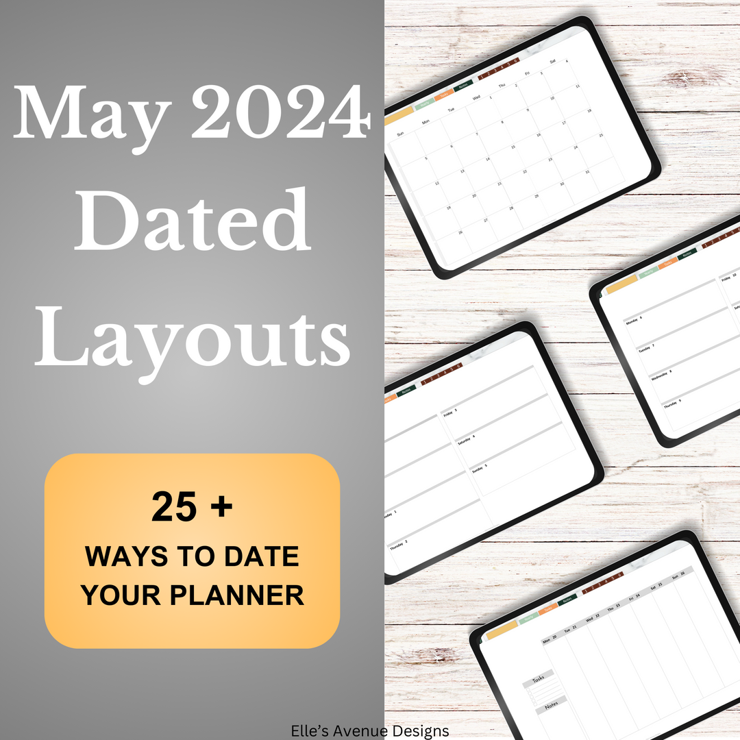 May 2024 Layout Stickers