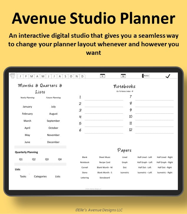Avenue Studio Planner - Booklet Edition