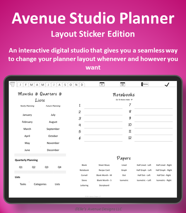 Avenue Studio Planner - Layout Sticker Edition