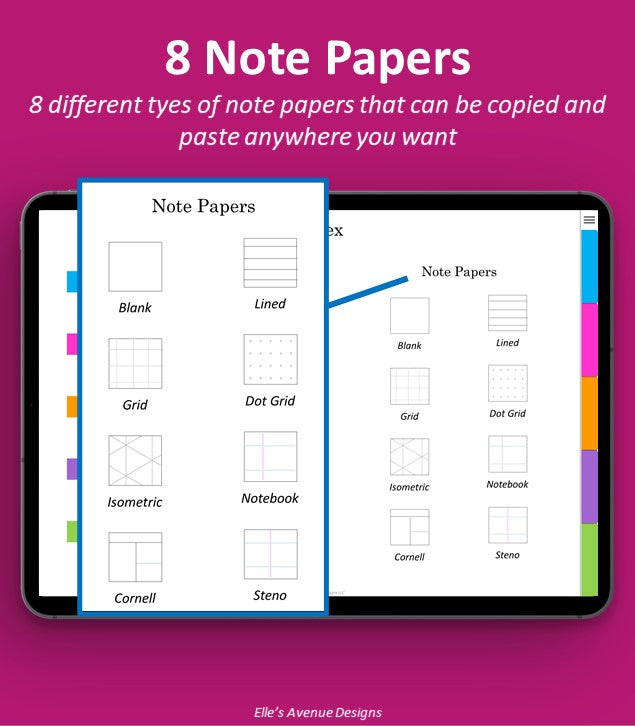 Digital Notebook with Bright Tabs